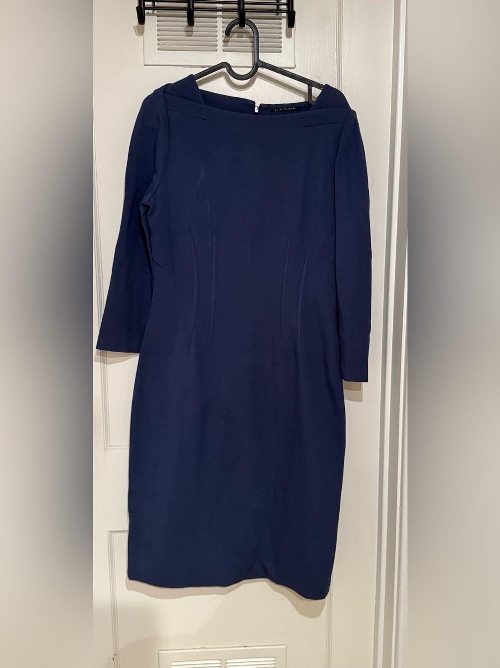 Elie Tahari Blue Sheath Dress (Size 8)